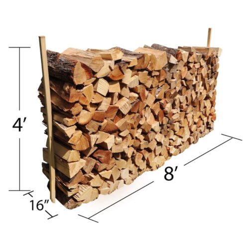 face cord of firewood measurements